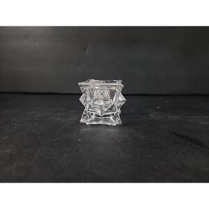 St. George 24% Lead Crystal Candle Holder, Vintage 2" Piece, Fine Crystal Gift